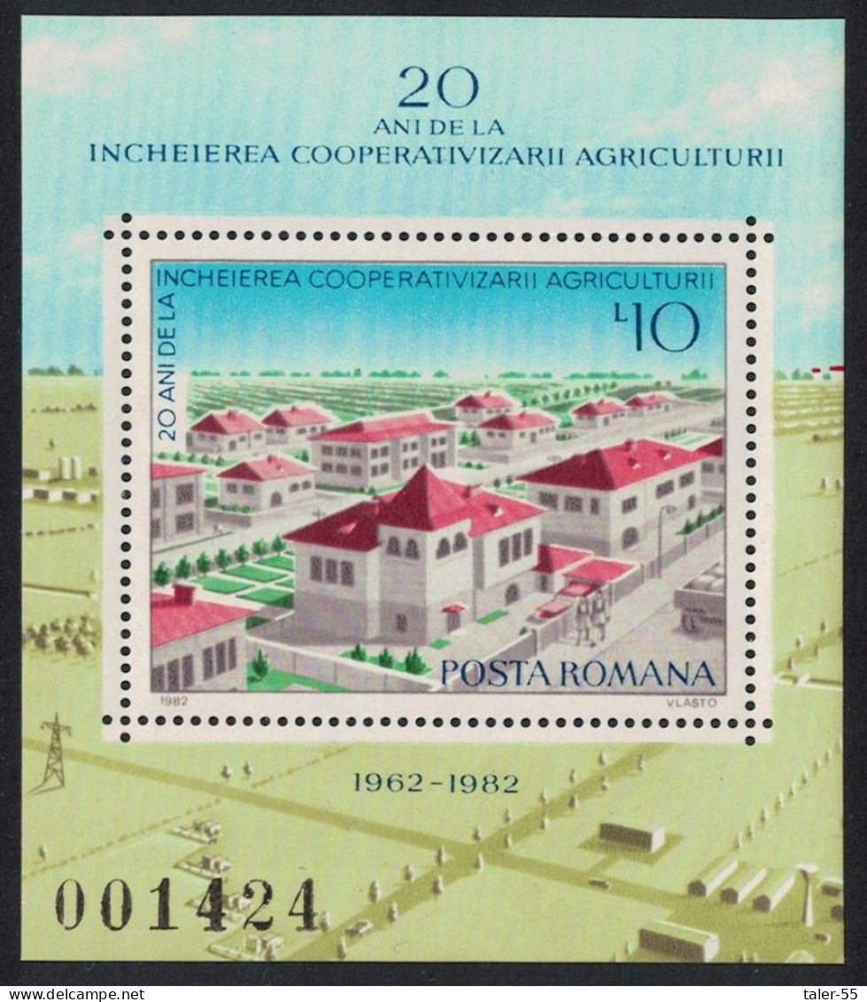 Romania 20th Anniversary Of Agricultural Co-operatives MS 1982 MNH SG#MS4710 - Nuovi