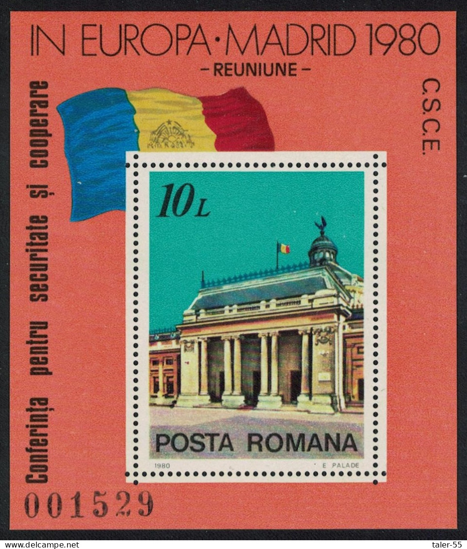 Romania European Security And Co-operation Conference Madrid MS 1980 MNH SG#MS4597 - Neufs