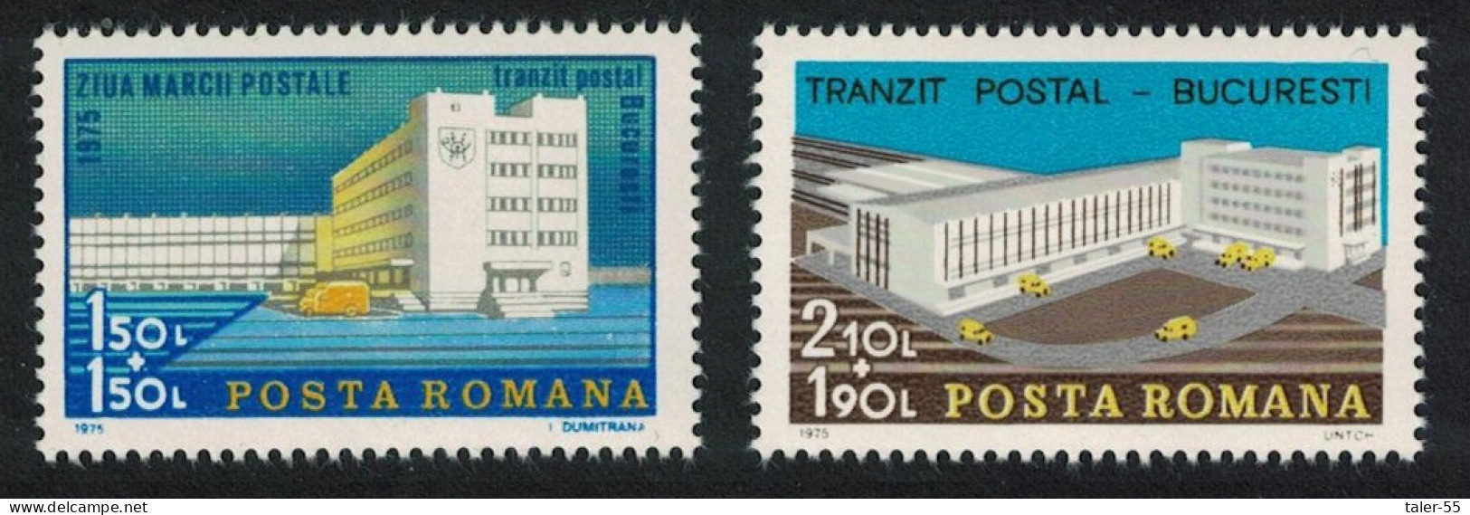 Romania Stamp Day 2v 1975 MNH SG#4180-4181 - Neufs