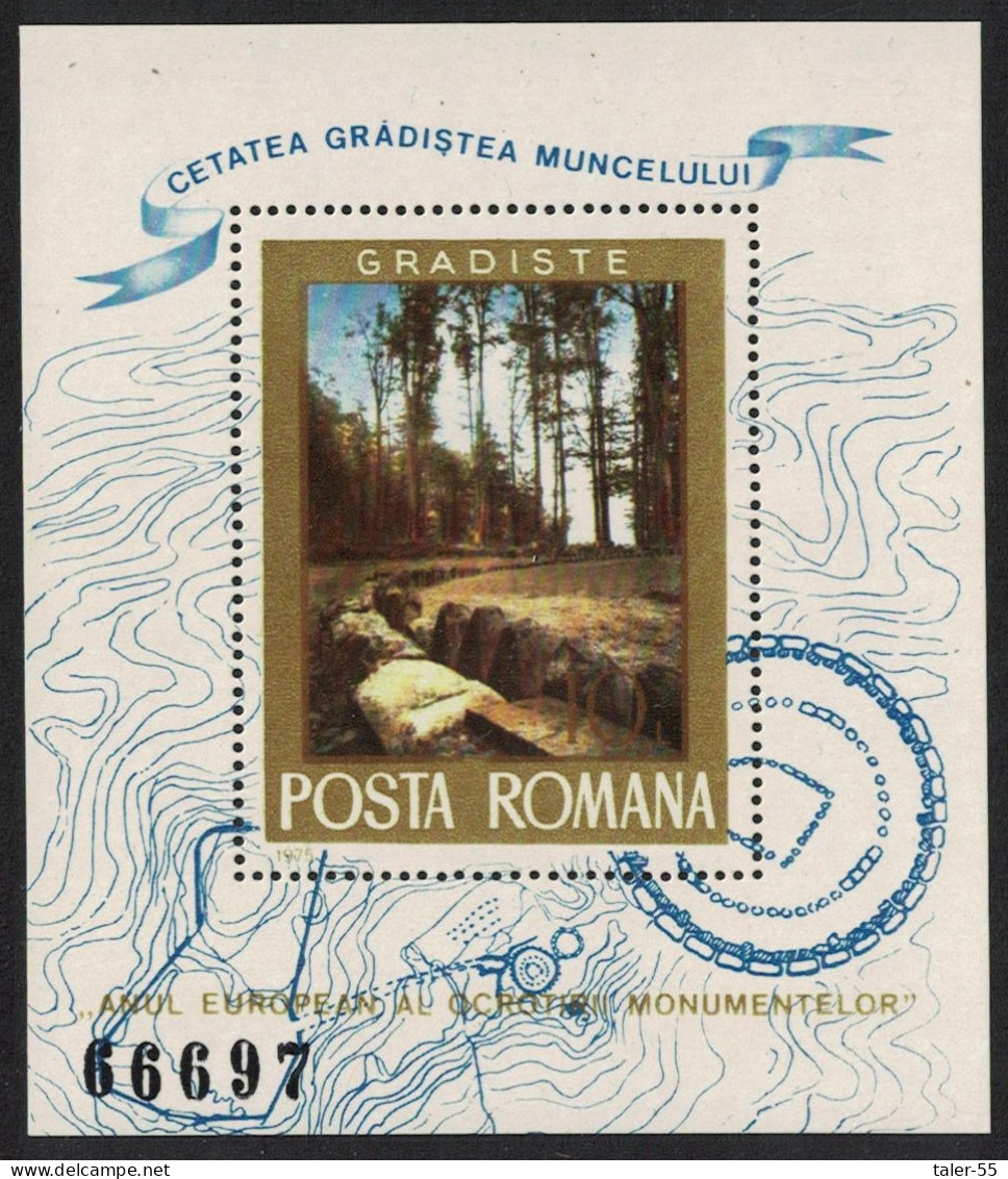 Romania European Architectural Heritage Year Roman Antiquities MS 1975 MNH SG#MS4150 - Unused Stamps