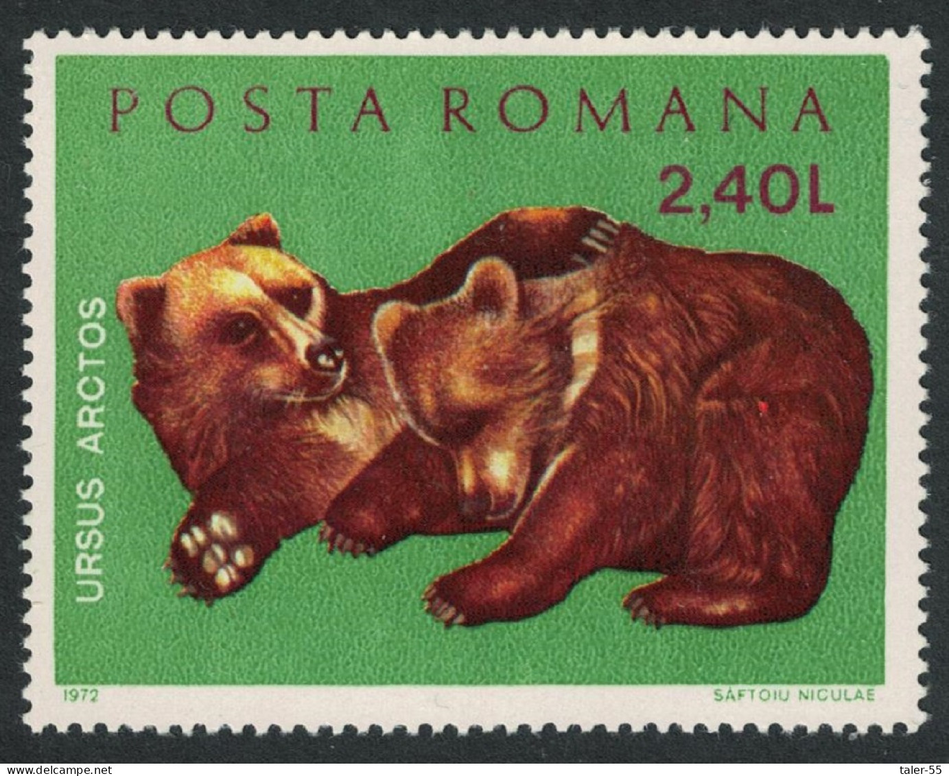 Romania Brown Bear Cubs 1972 MNH SG#3890 - Unused Stamps