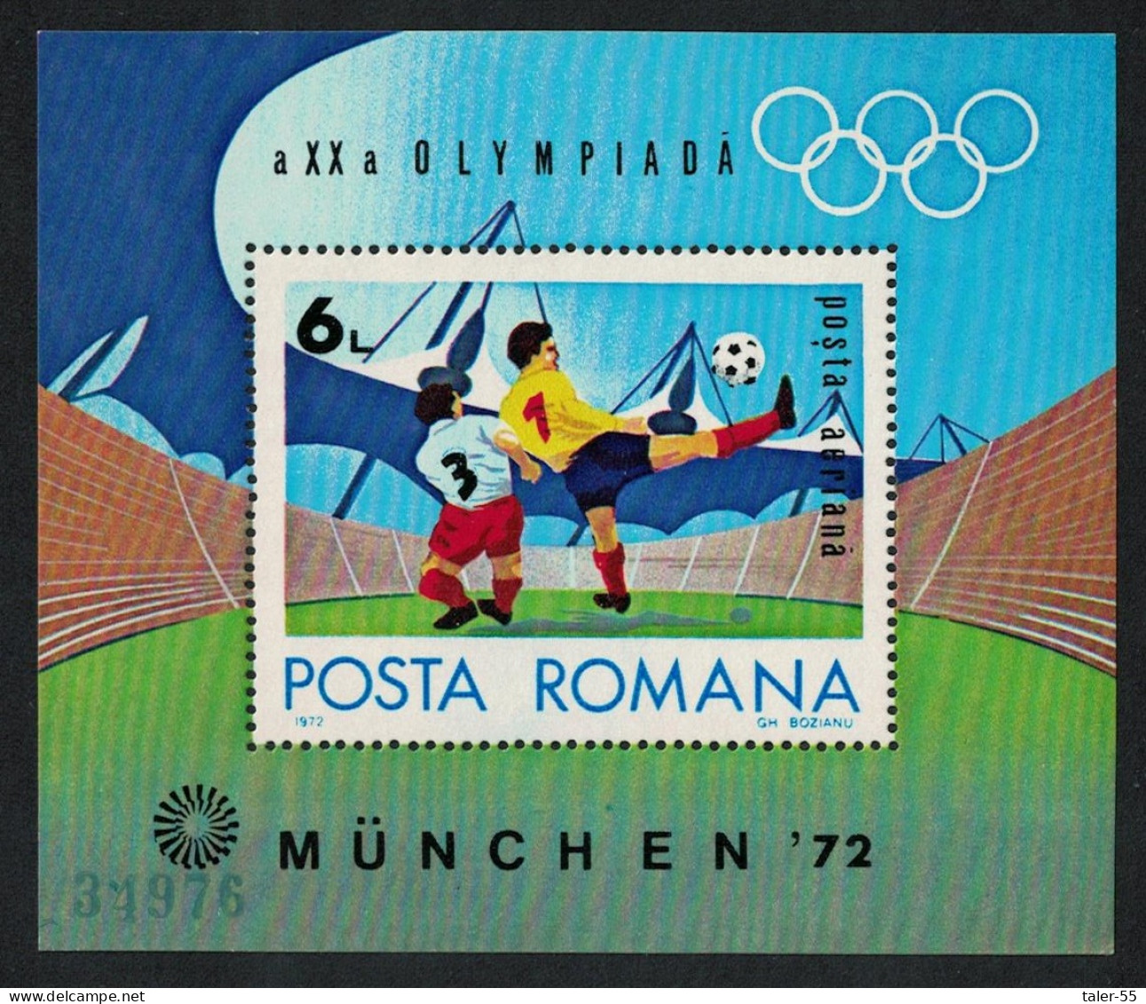 Romania Football Olympic Games Munich MS 1972 MNH SG#MS3920 - Nuevos