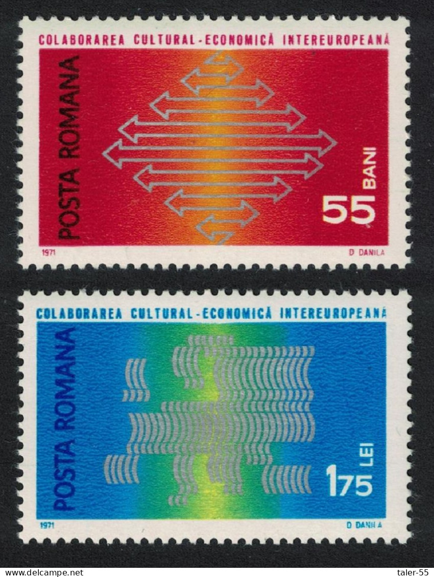 Romania Inter-European Cultural Economic Co-operation 2v 1971 MNH SG#3805-3806 - Unused Stamps
