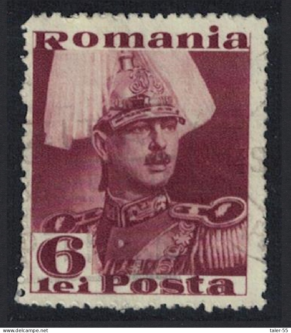 Romania King Carol II Portrait Additionally Inscr 'POSTA' 6 Lei 1935 Canc SG#1319 - Andere & Zonder Classificatie