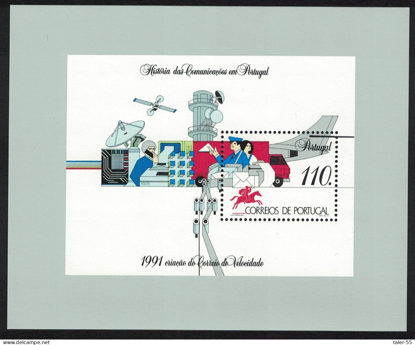 Portugal History Of Communications In Portugal MS 1991 MNH SG#MS2252 - Ungebraucht