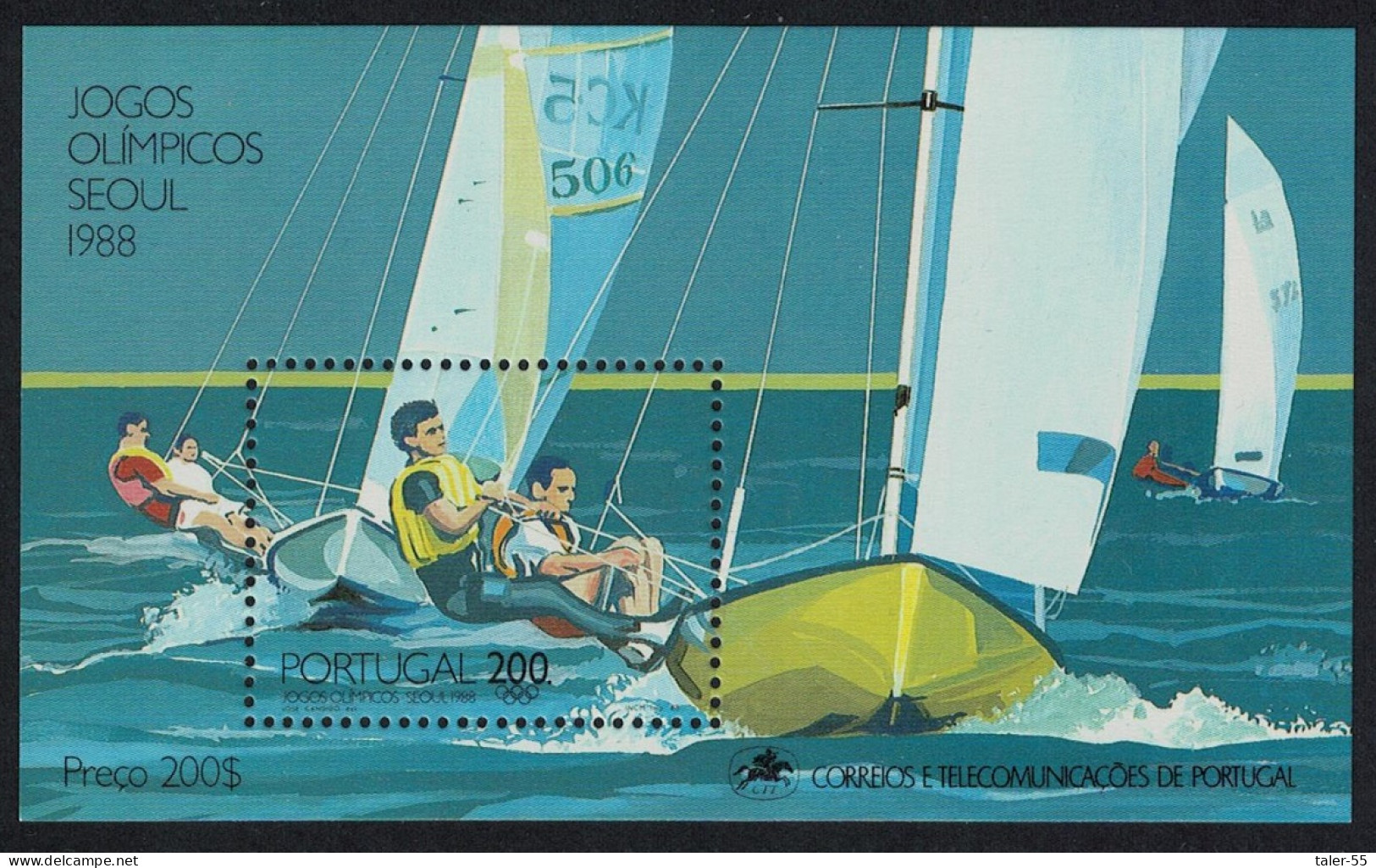 Portugal Yachting Olympic Games Seoul MS 1988 MNH SG#MS2118 - Nuevos