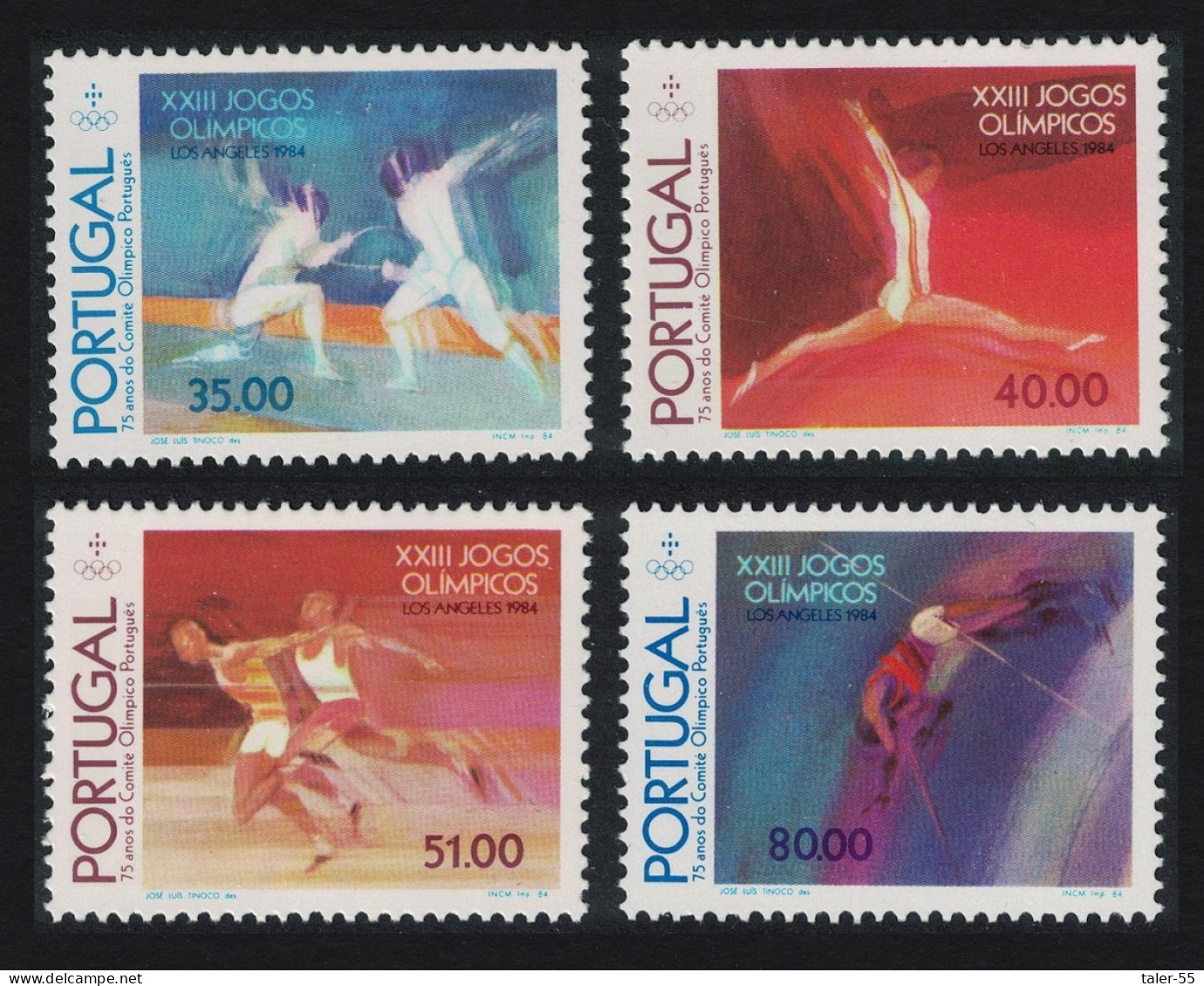 Portugal Olympic Games Los Angeles 4v 1984 MNH SG#1965-1968 - Unused Stamps