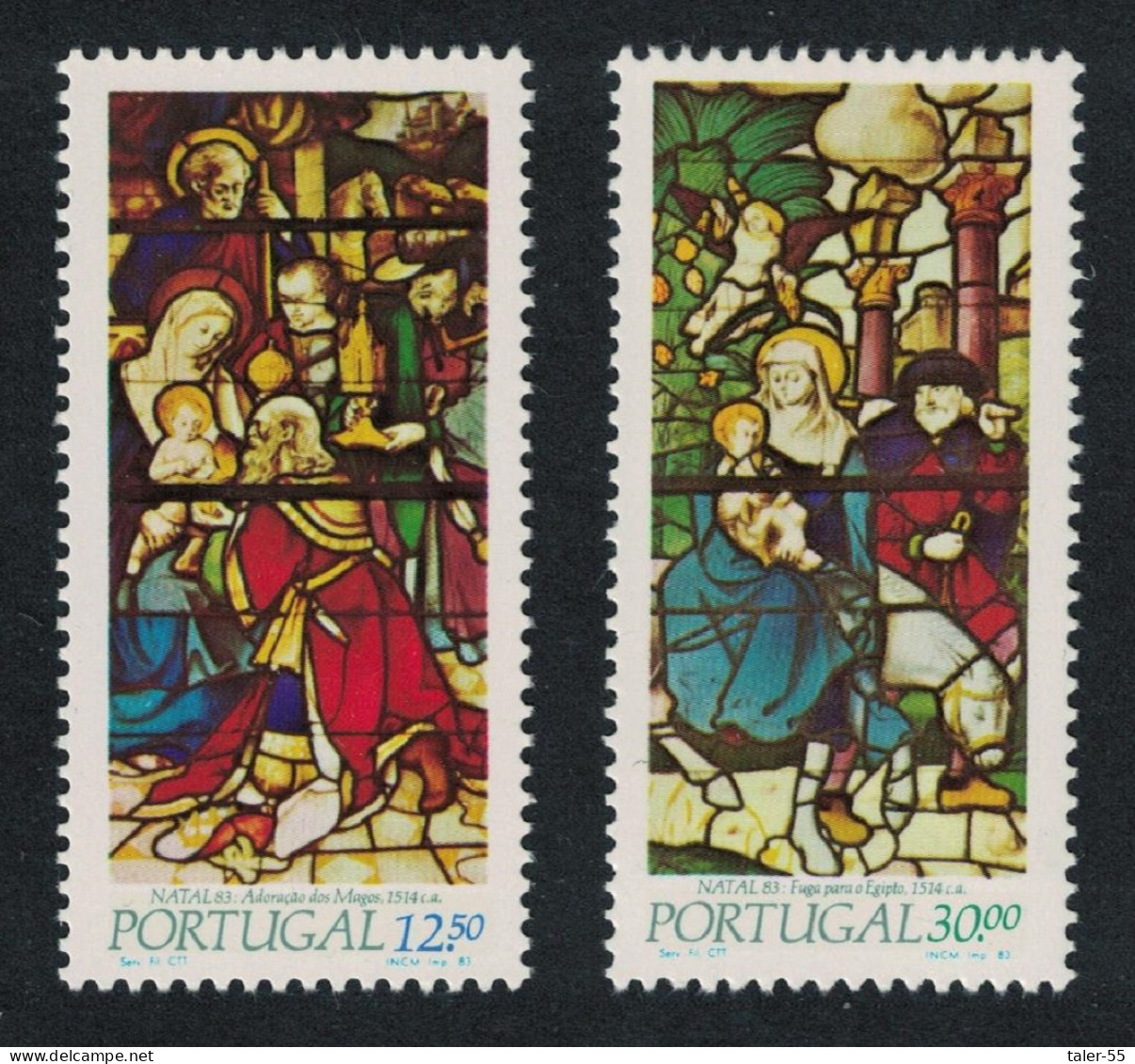 Portugal Christmas Stained Glass 2v 1983 MNH SG#1939-1940 - Neufs
