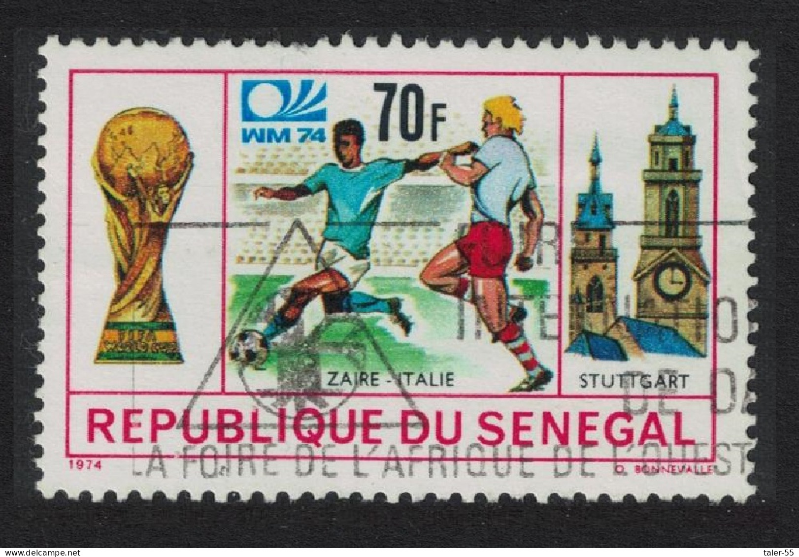Senegal World Cup Football Championship 1974 Canc SG#558 - Senegal (1960-...)
