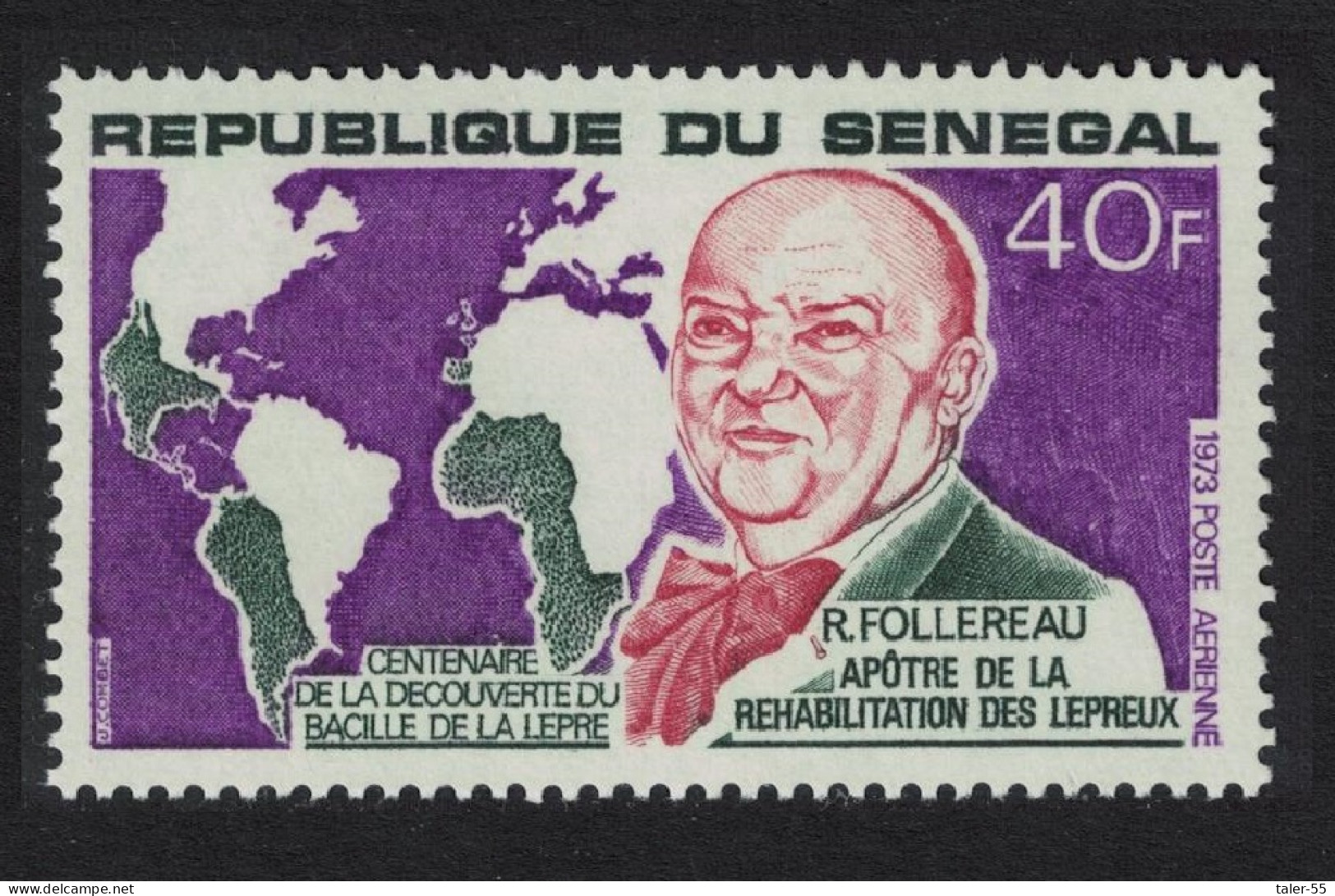 Senegal Centenary Of Discovery Of Leprosy Bacillus 1973 MNH SG#540 - Senegal (1960-...)