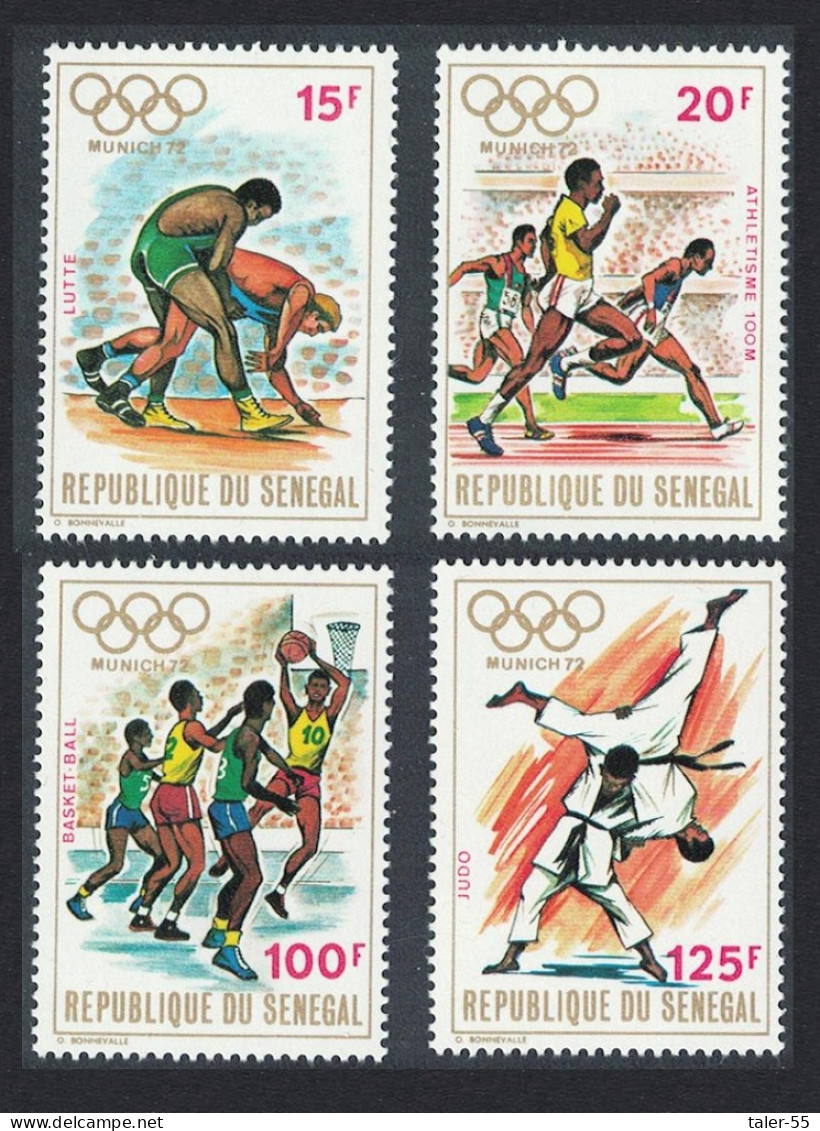 Senegal Olympic Games Munich 4v 1972 MNH SG#496-499 - Senegal (1960-...)
