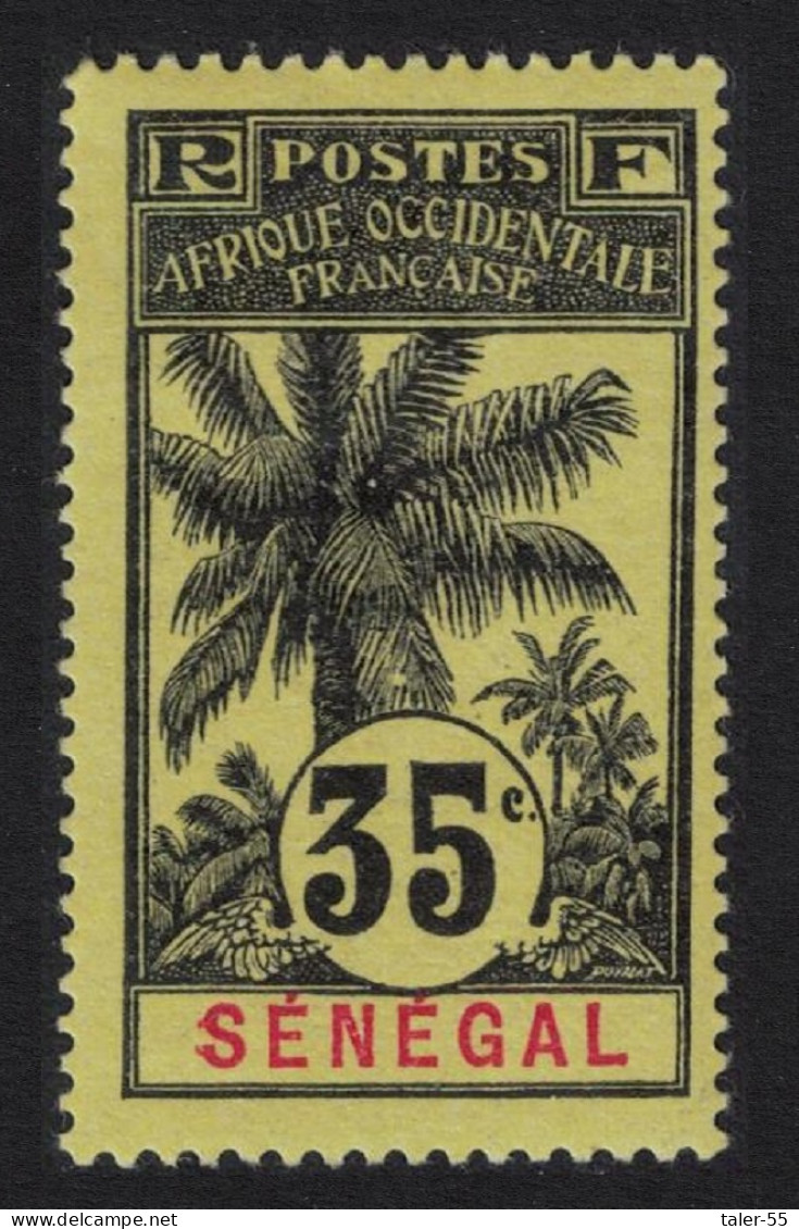 Senegal Palms And Balay Key-types Inscr 'SENEGAL' 35c 1906 MH SG#42 Sc#66 - Senegal (1960-...)