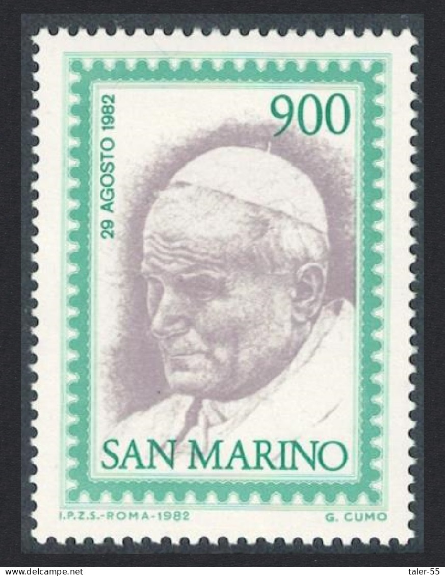 San Marino Visit Of Pope John Paul II To San Marino 1982 MNH SG#1200 - Unused Stamps