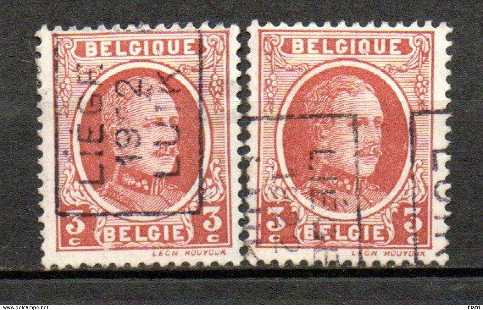 2974 Voorafstempeling Op Nr 192 - LIEGE 1922 LUIK - Positie A & B - Roulettes 1920-29