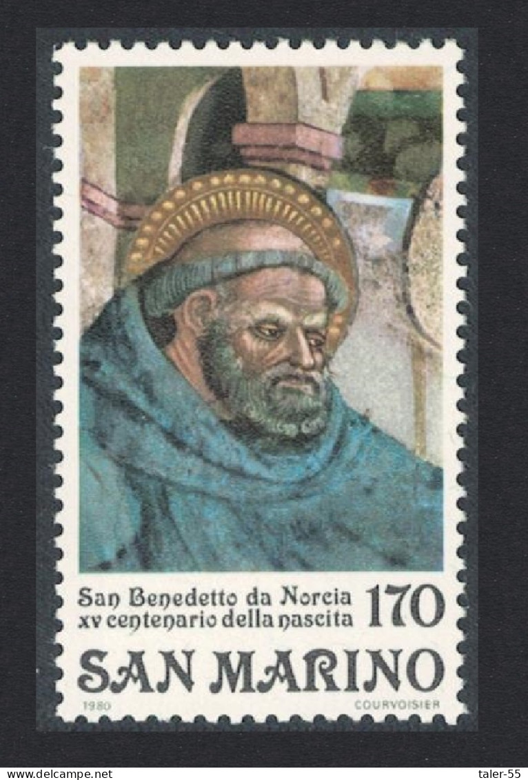San Marino Saint Benedict Of Nursia 1980 MNH SG#1137 Sc#978 - Nuevos