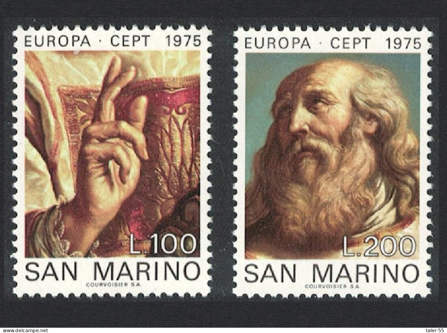 San Marino Europa Details From 'St Marinus' By Guercino 2v 1975 MNH SG#1023-1024 - Nuovi