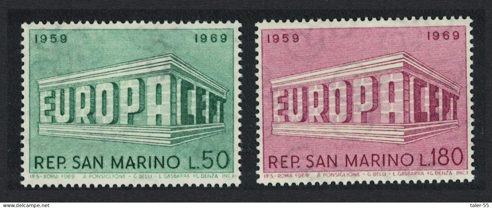 San Marino Europa CEPT 2v 1969 MNH SG#862-863 - Unused Stamps