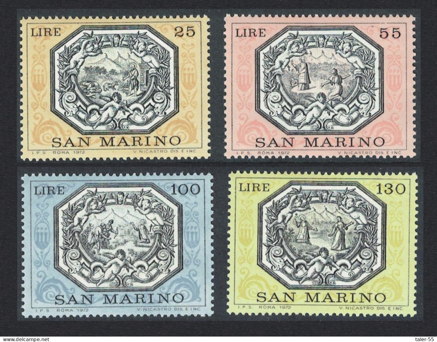 San Marino 'Life Of St Marinus' 4v 1972 MNH SG#934-937 - Neufs