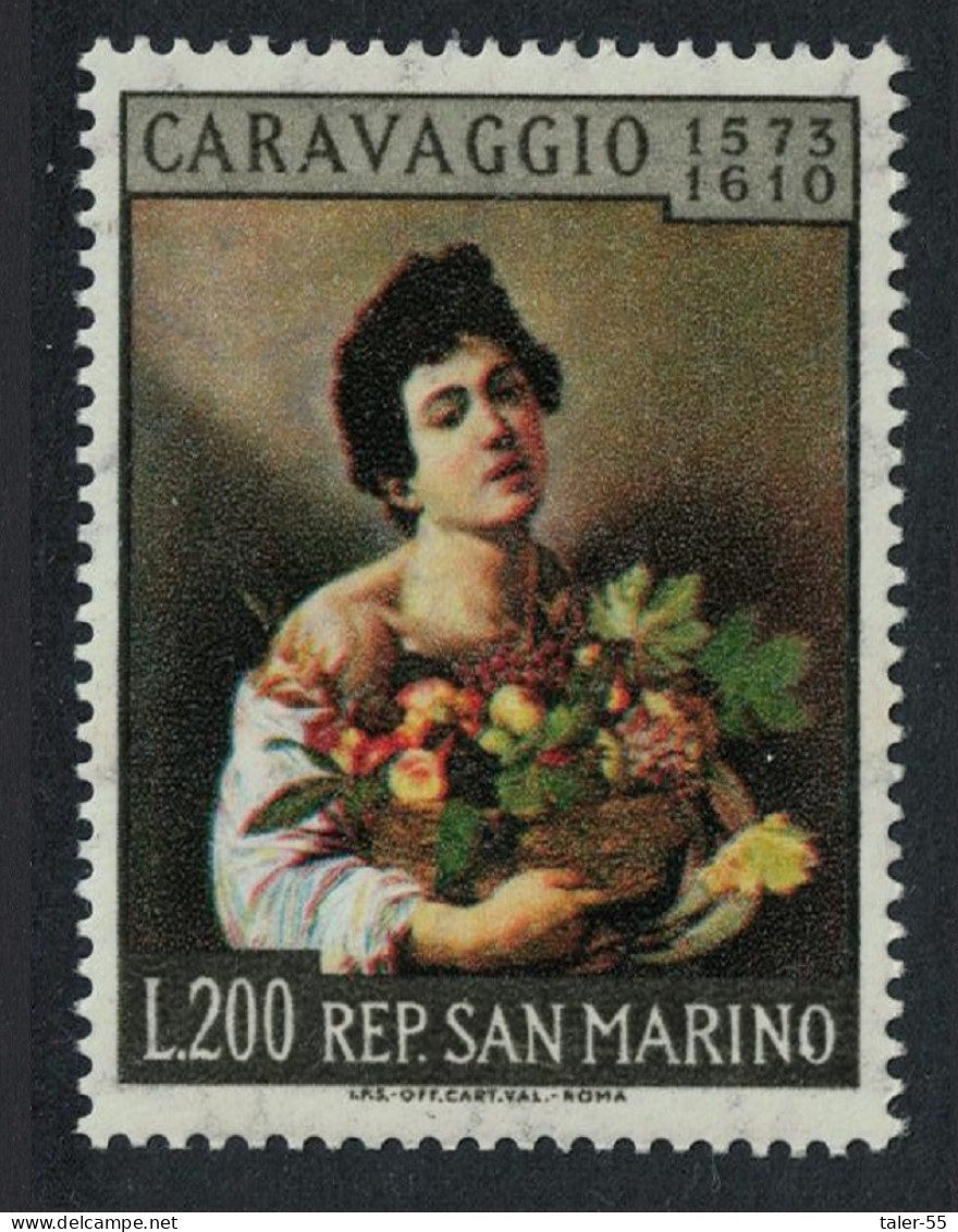 San Marino 350th Death Anniversary Of Caravaggio Painter 1960 MNH SG#625 MI#681 - Unused Stamps