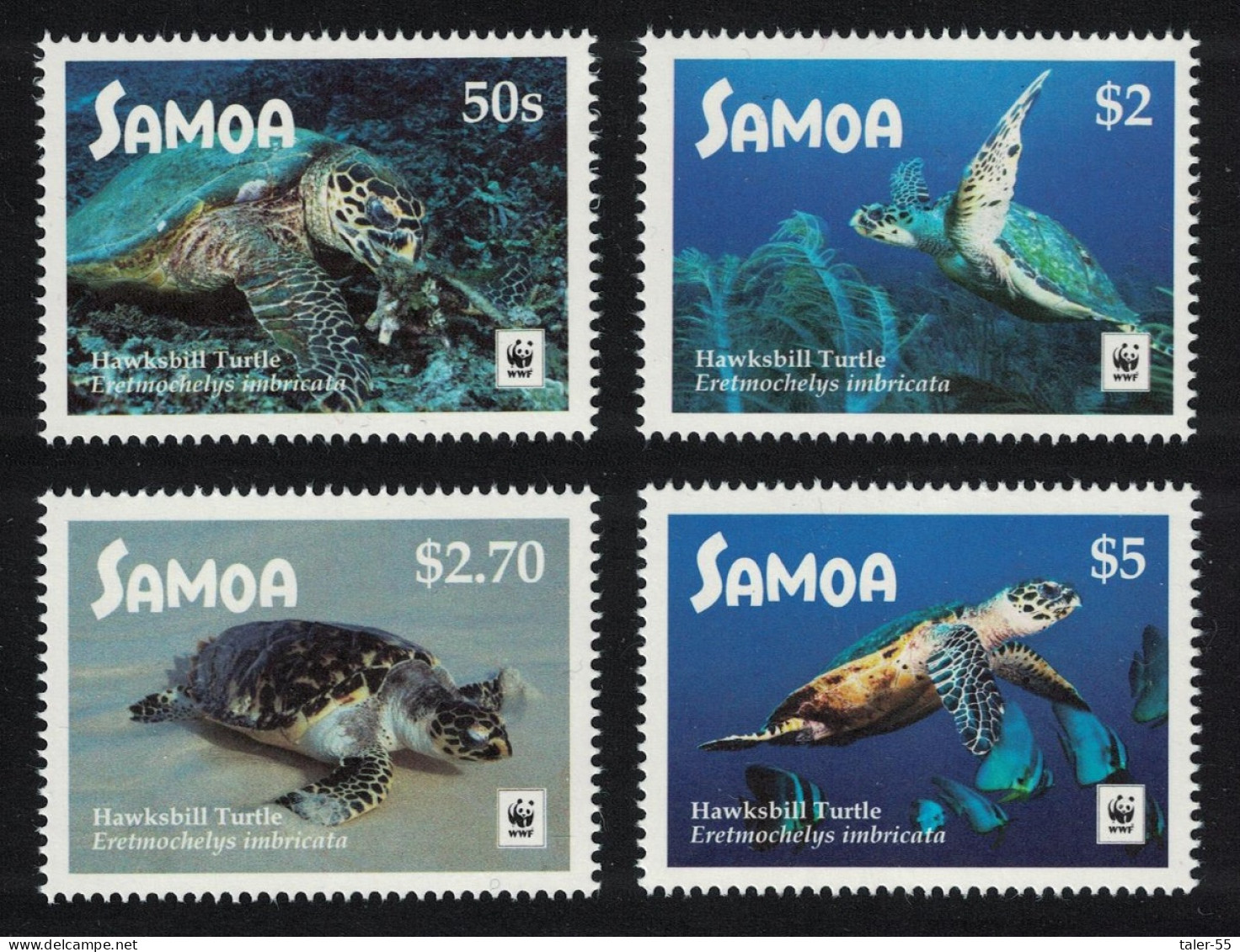 Samoa WWF Hawksbill Turtle 4v White Frame 2016 MNH SG#1427-1430 - Samoa