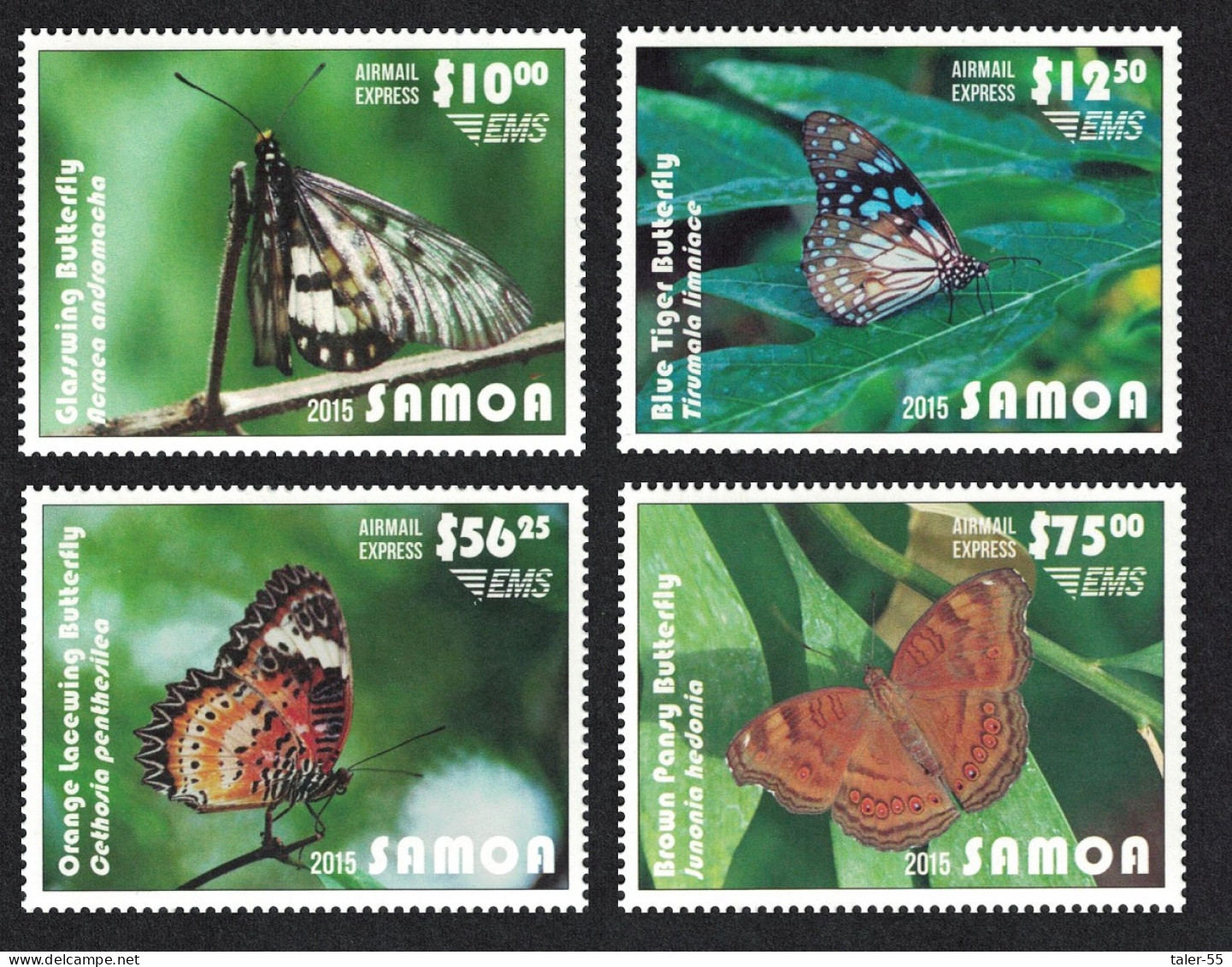 Samoa Butterflies Express Mail 4v Face Value £45+ 2015 MNH SG#E1-E4 - Samoa