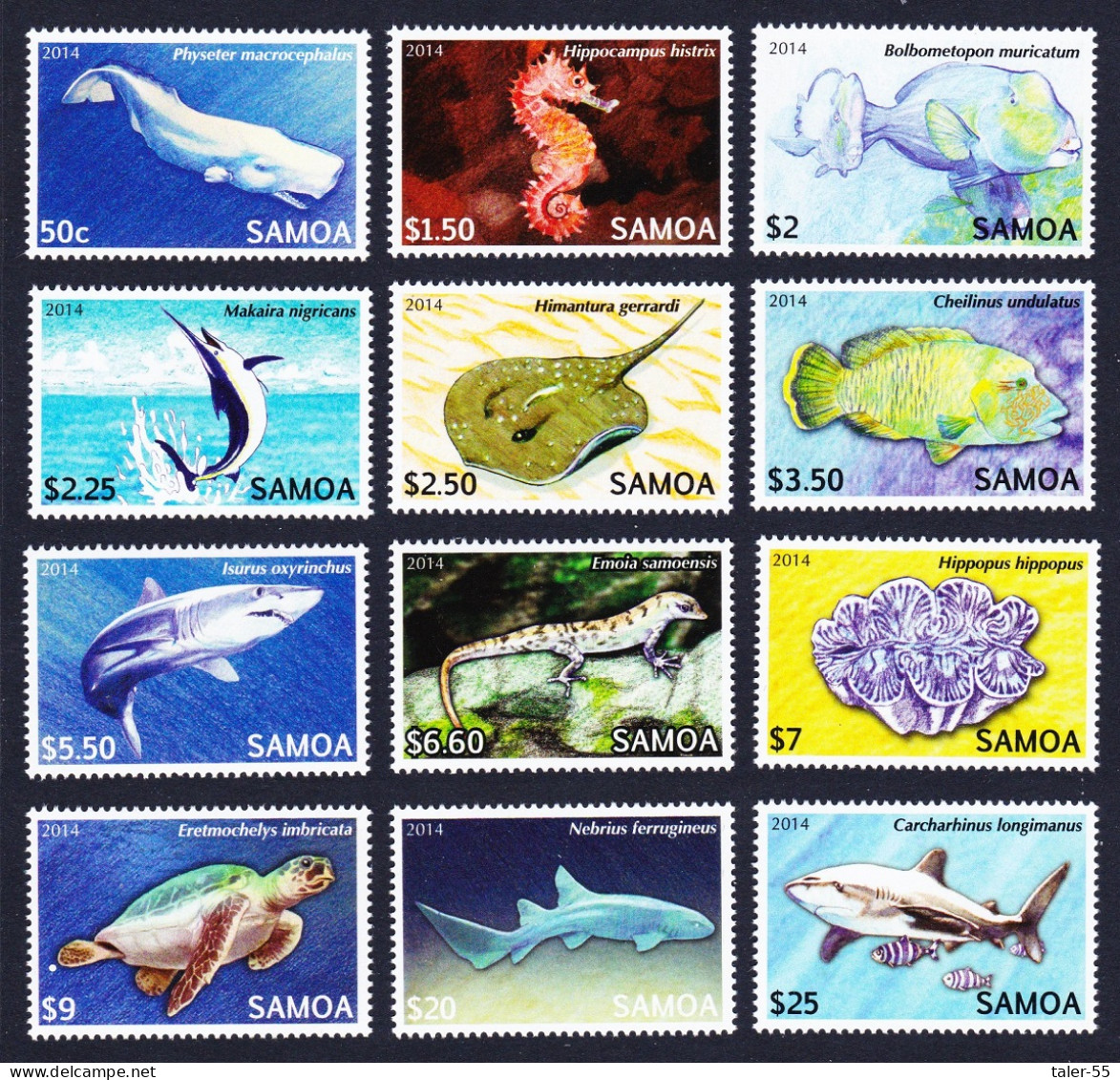 Samoa Threatened Species Definitives Part 2 2014 SG#1240=1263 Sc#1167-1178 - Samoa