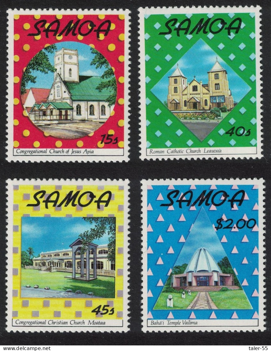 Samoa Christmas Samoan Churches 4v 1988 MNH SG#813-816 - Samoa