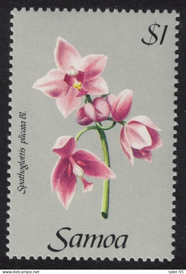 Samoa Orchid 'pathoglottis Plicatal' $1 1985 MNH SG#691 - Samoa