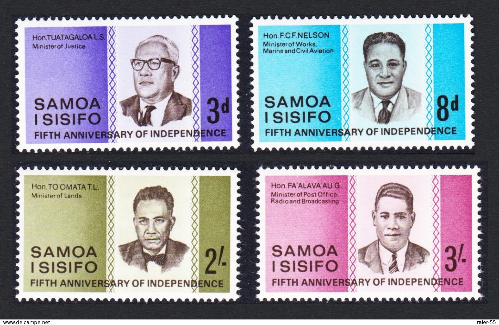 Samoa 5th Independence Anniversary 4v 1967 MNH SG#274-277 Sc#259-262 - Samoa (Staat)