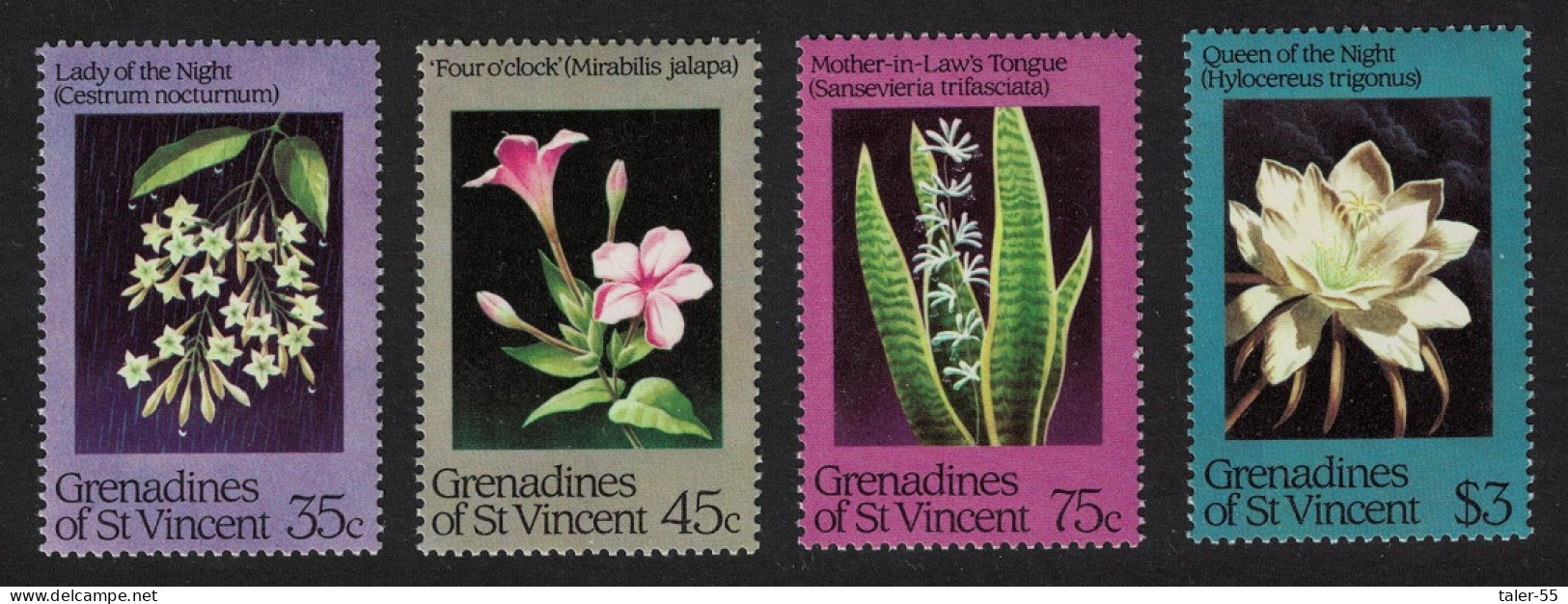 St. Vincent Gren Night-blooming Flowers 4v 1984 MNH SG#327-330 - St.Vincent & Grenadines