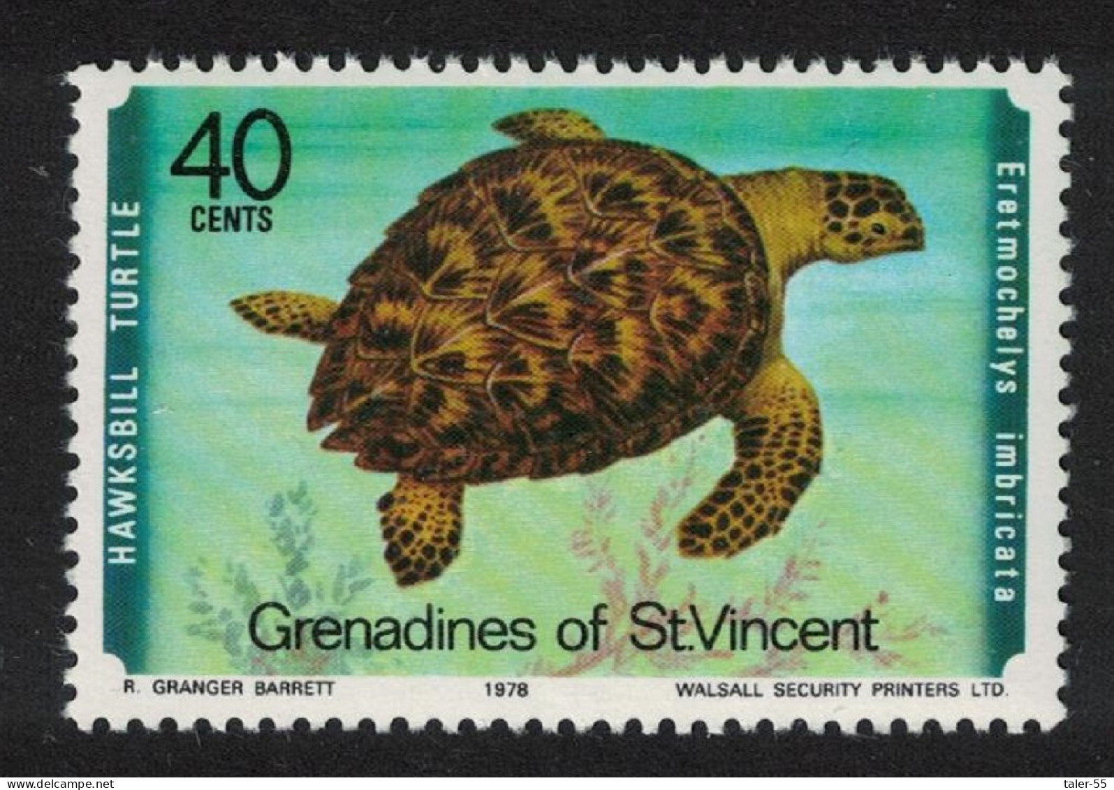 St. Vincent Gren Hawksbill Turtle 1978 MNH SG#136 - St.Vincent & Grenadines