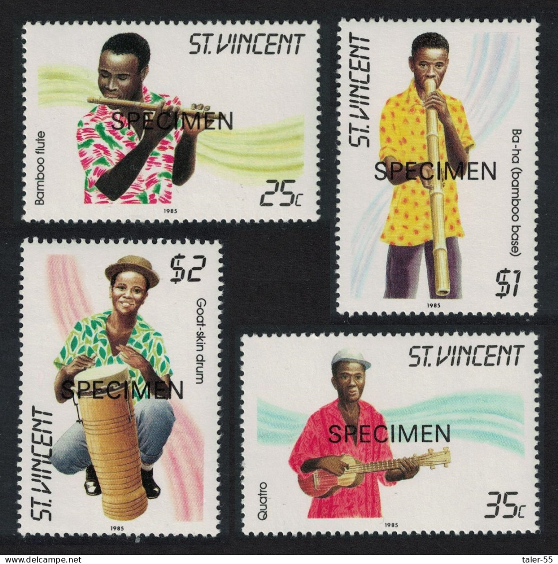 St. Vincent Traditional Musical Instruments 4v SPECIMEN 1992 MNH SG#905-908 - St.Vincent (1979-...)