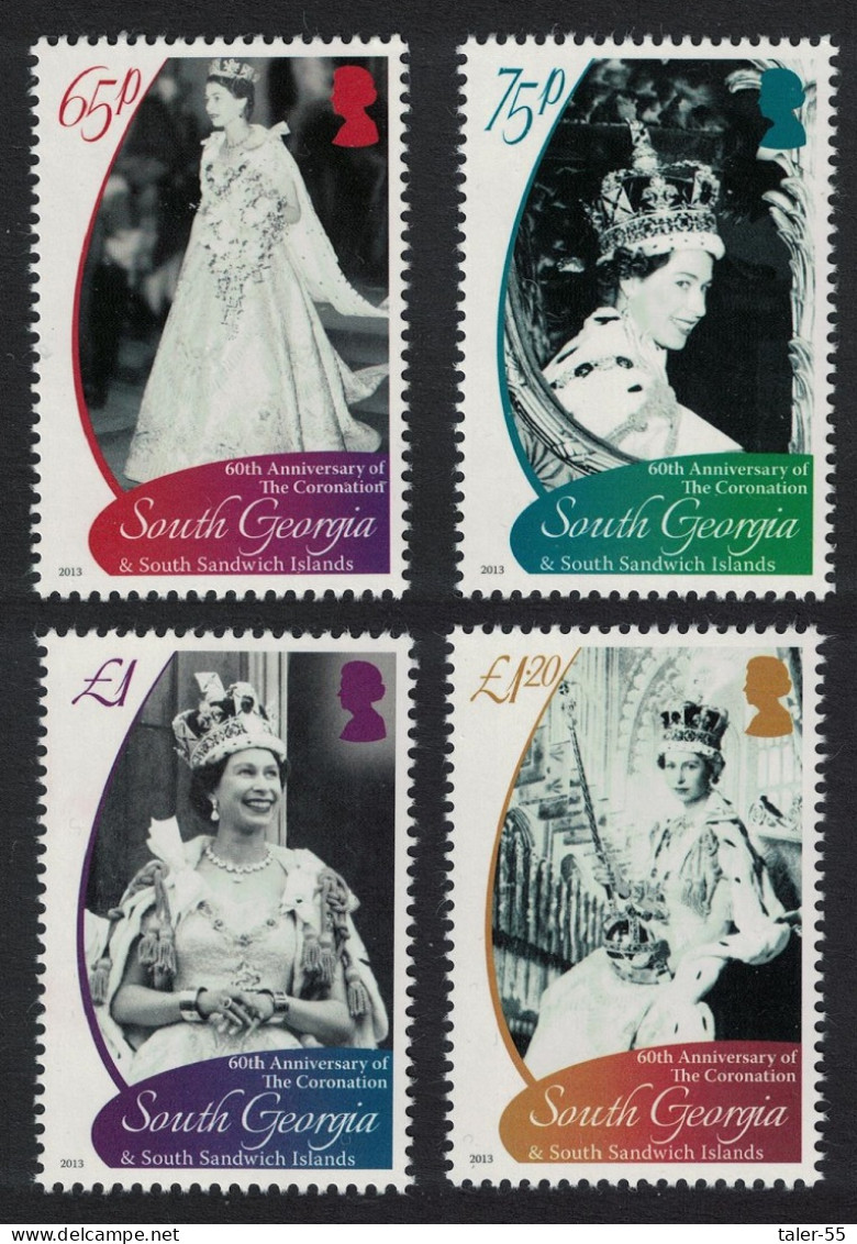 South Georgia 60th Anniversary Of The Coronation 4v 2013 MNH SG#590-593 - Zuid-Georgia