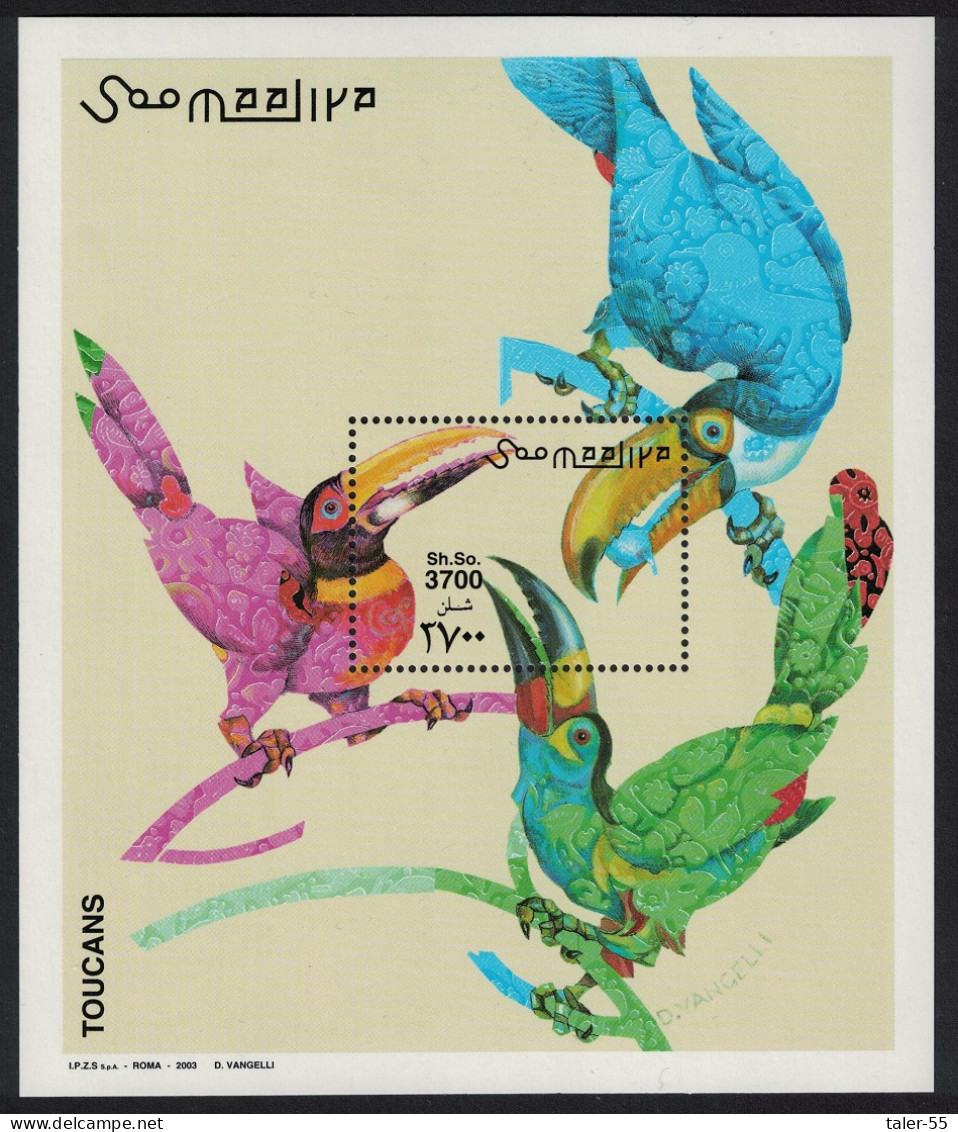 Somalia Toucans Birds MS 2003 MNH - Somalie (1960-...)