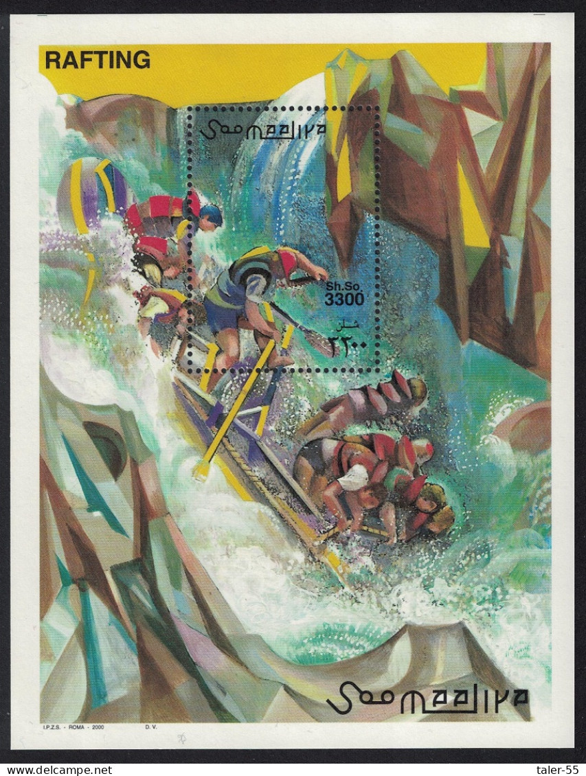 Somalia Rafting White Water Canoeing MS 2000 MNH MI#Block 72 - Somalie (1960-...)