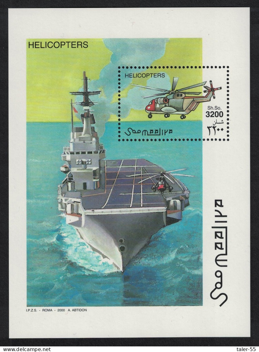 Somalia Helicopters MS 2000 MNH MI#Block 66 - Somalie (1960-...)