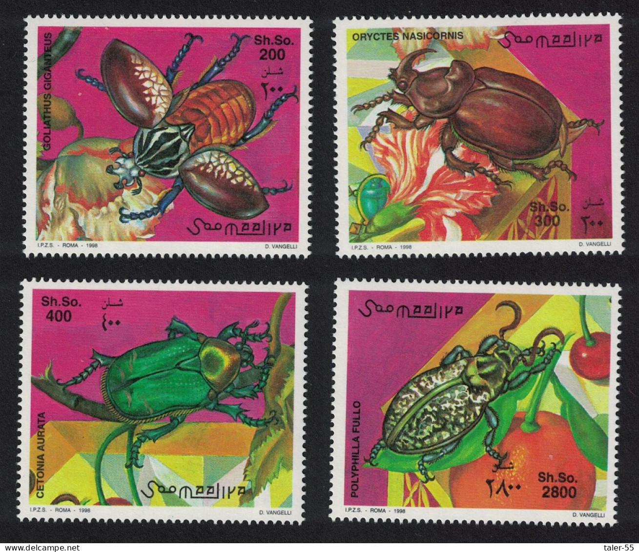 Somalia Beetles 1998 MNH MI#683-686 - Somalie (1960-...)