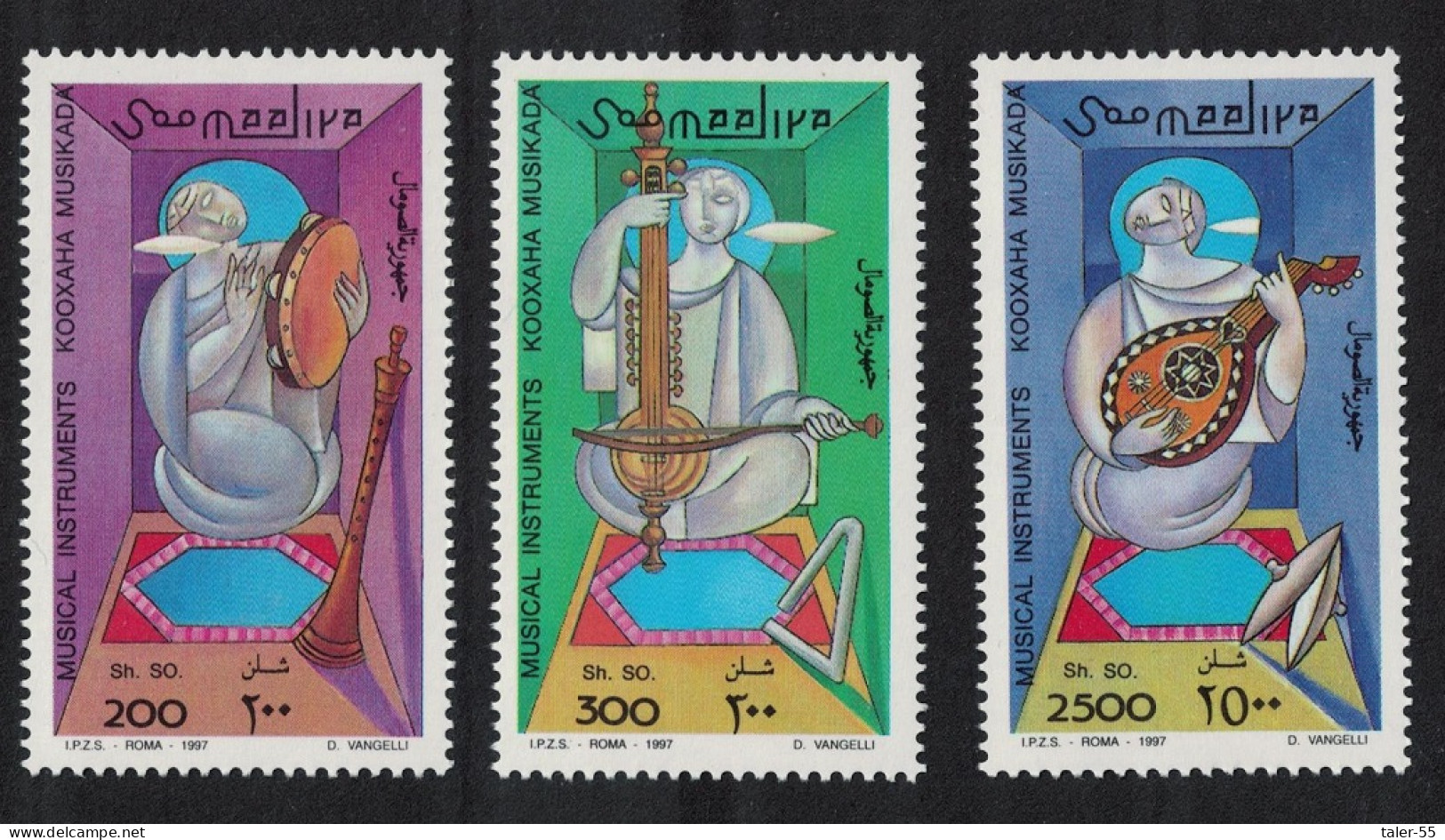 Somalia Arab Musical Instruments 3v 1997 MNH MI#632-634 - Somalia (1960-...)