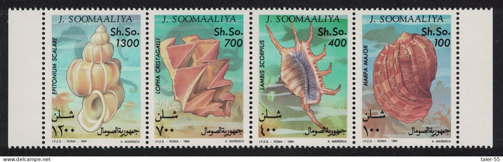 Somalia Shells 4v Strip 1994 MNH MI#507-510 - Somalie (1960-...)