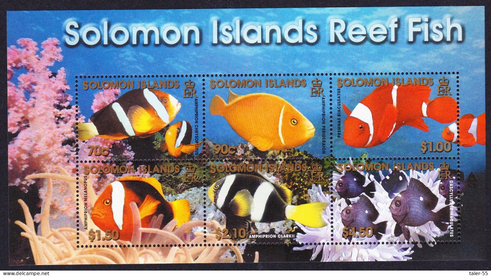 Solomon Is. Reef Fish MS 2001 MNH SG#MS1002 - Solomon Islands (1978-...)