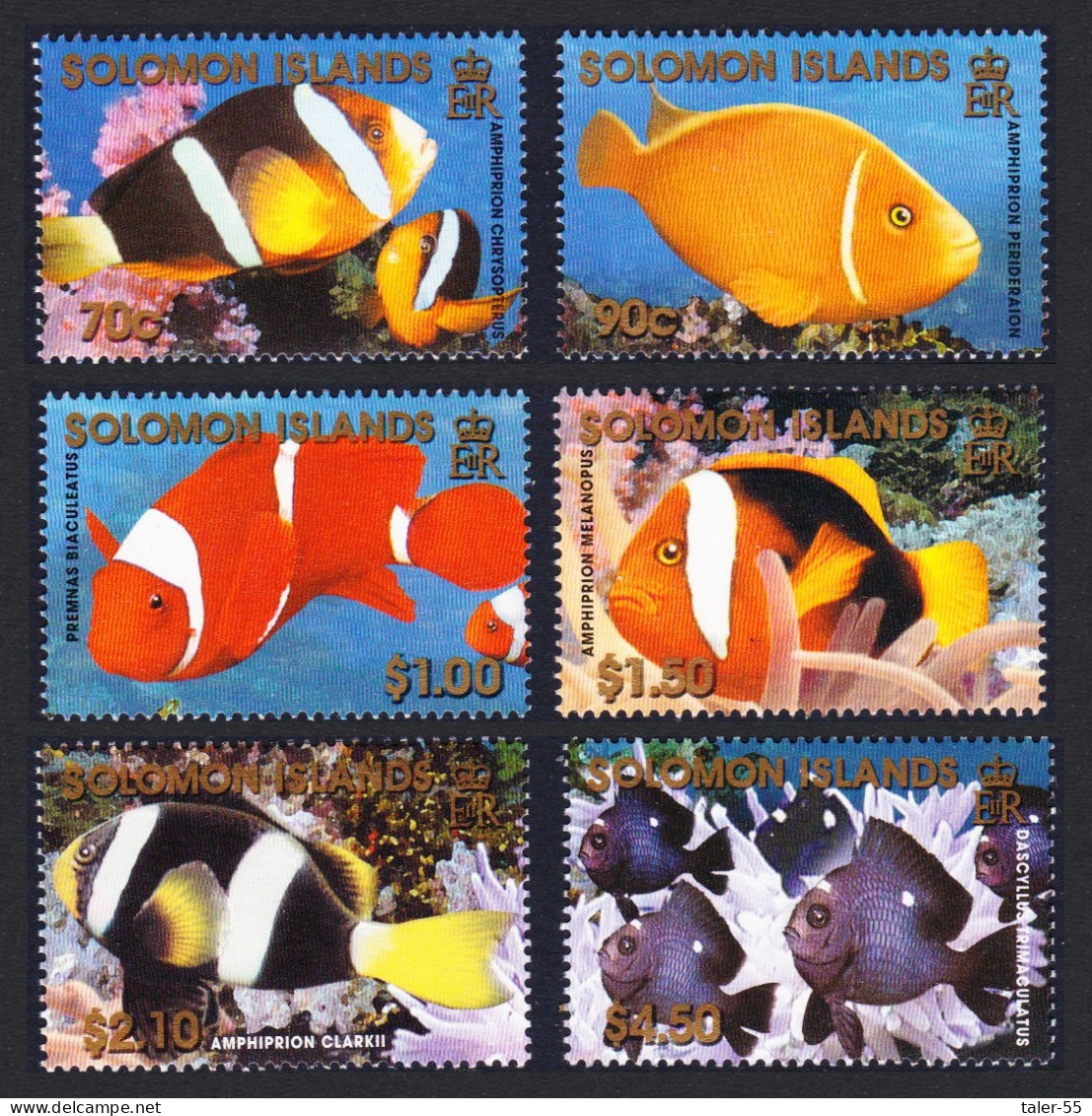 Solomon Is. Reef Fish 6v 2001 MNH SG#996-1001 Sc#921-926 - Salomon (Iles 1978-...)