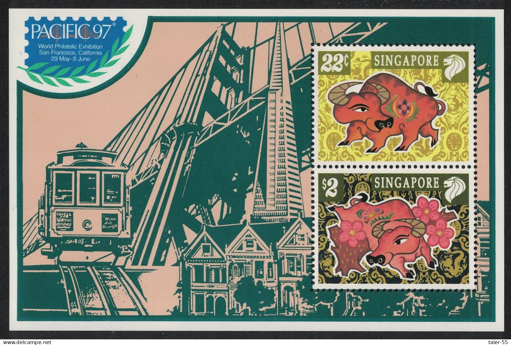 Singapore Chinese New Year Of The Ox Pacific 97 MS 1997 MNH SG#MS895 - Singapur (1959-...)