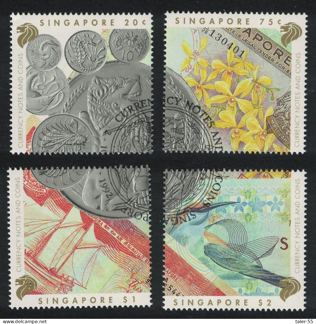 Singapore 25th Anniversary Of Singapore Currency 4v 1992 MNH SG#702-705 - Singapur (1959-...)