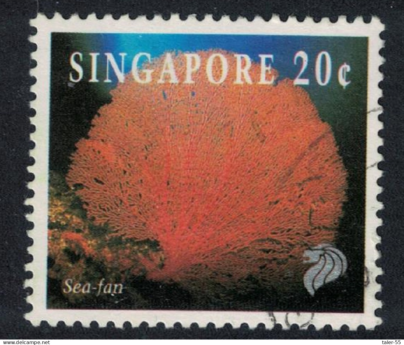 Singapore Sea Fan Coral Marine Life 20c 1984 Canc SG#743 - Singapur (1959-...)