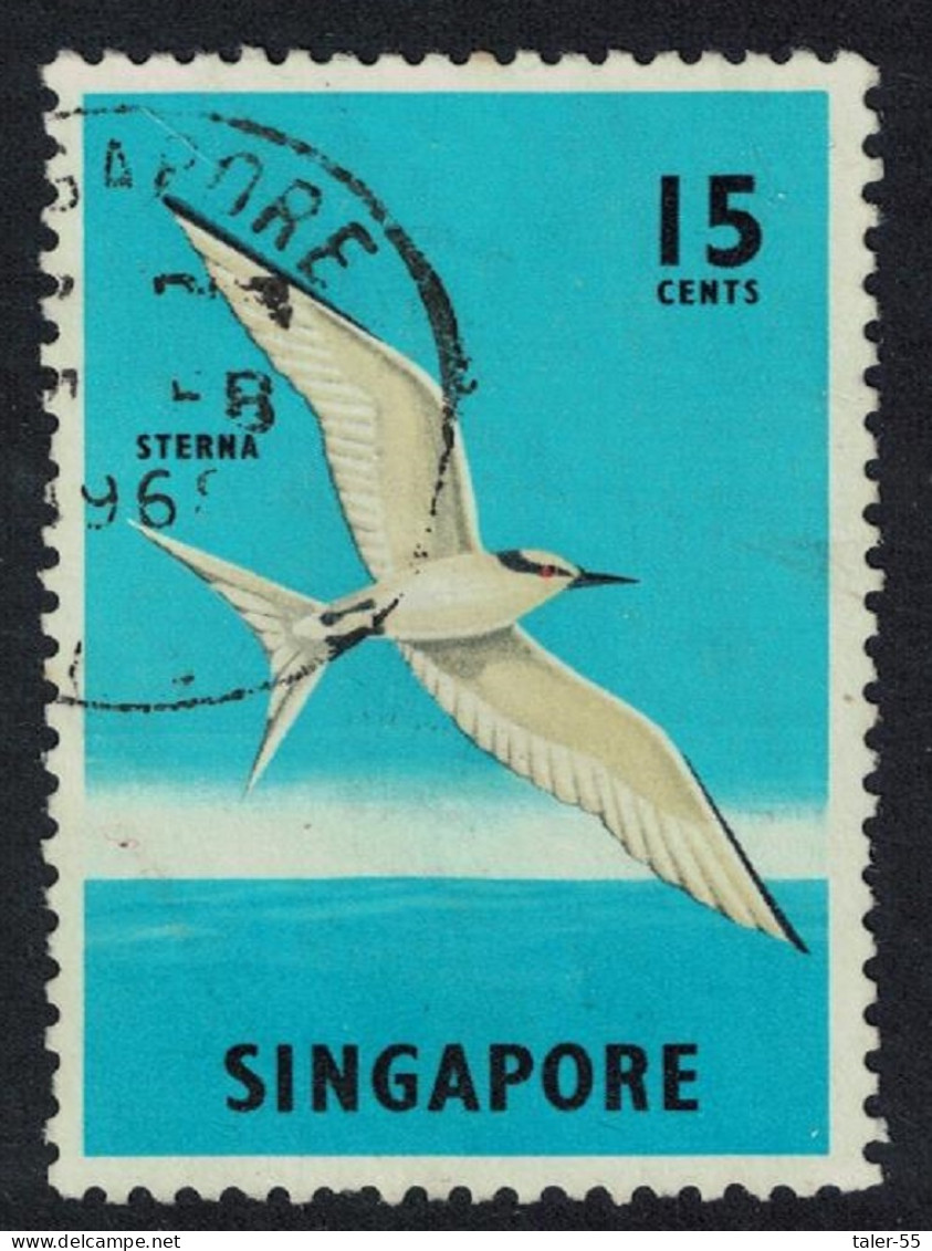 Singapore Black-naped Tern Bird 15c 1966 Canc SG#70a - Singapur (1959-...)