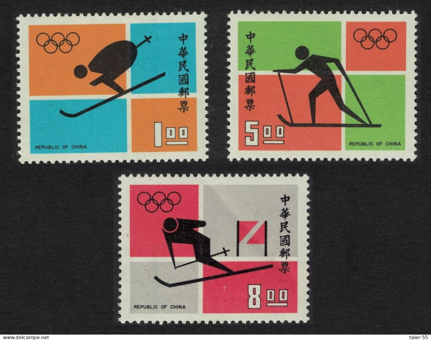 Taiwan Winter Olympic Games Sapporo Japan 3v 1972 MNH SG#852-854 - Ongebruikt