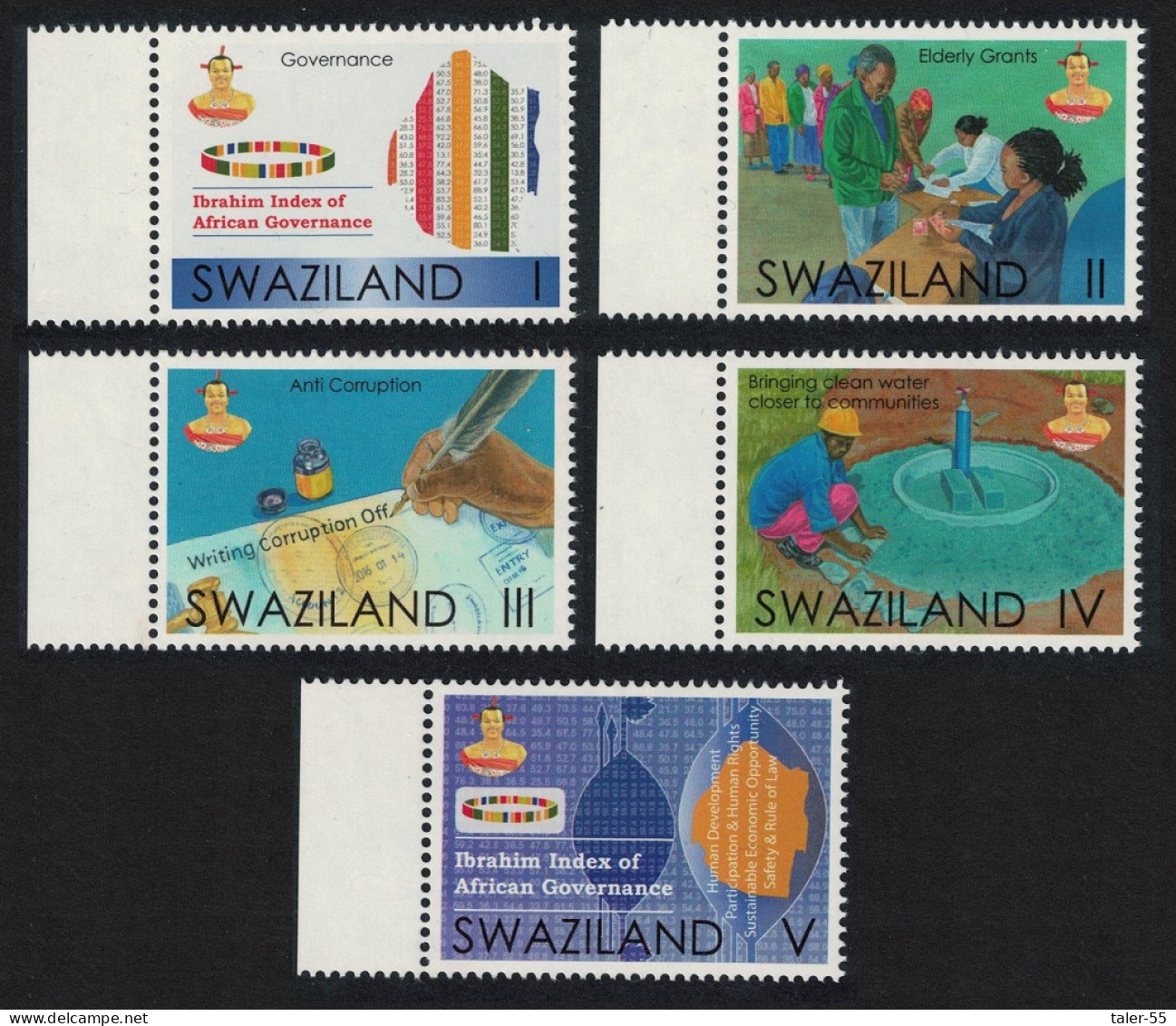 Swaziland Government Programme Of Action 5v 2017 MNH SG#824-828 - Swaziland (1968-...)