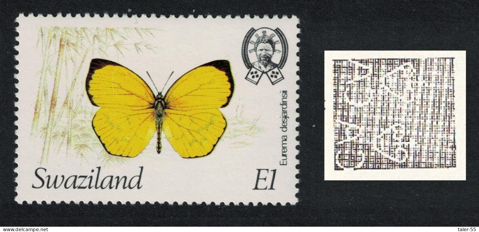 Swaziland Butterfly 'Terias Desjardinsii' E1 Wmk Crown To Right 1982 MNH SG#396 - Swaziland (1968-...)