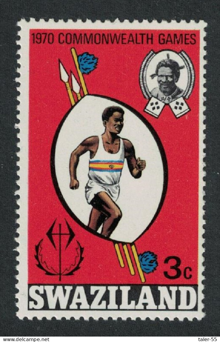 Swaziland Athlete Shield Spears Commonwealth Games 1970 MNH SG#180 - Swaziland (1968-...)