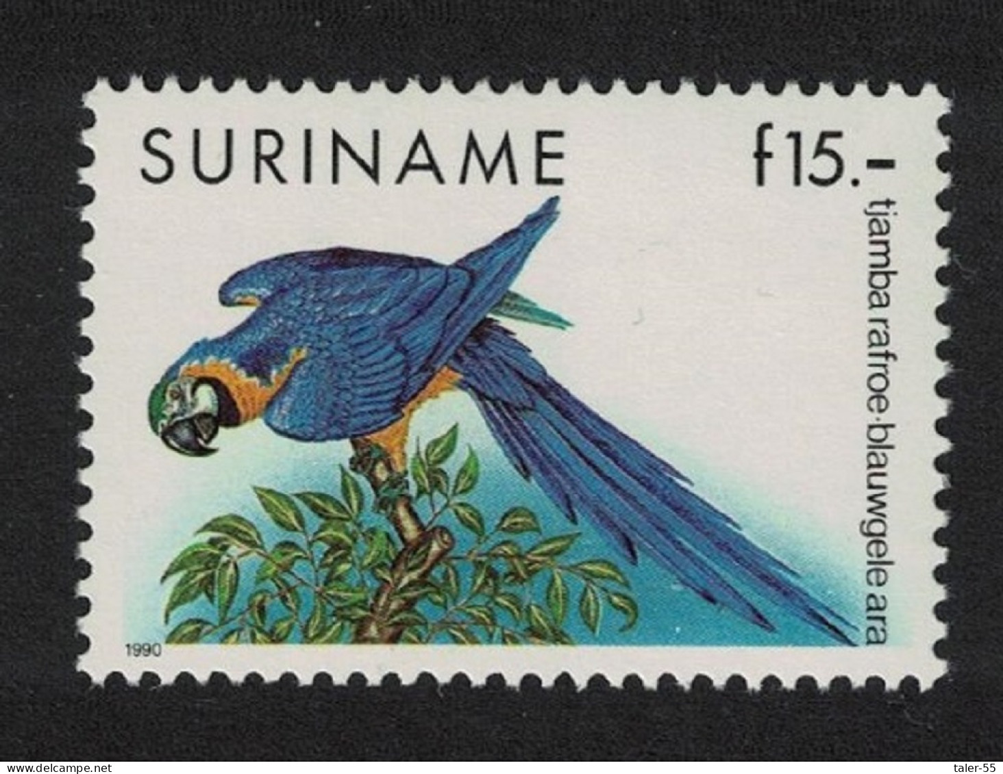 Suriname Blue And Yellow Macaw Bird F15.- 1991 MNH SG#1473 MI#1357 - Suriname